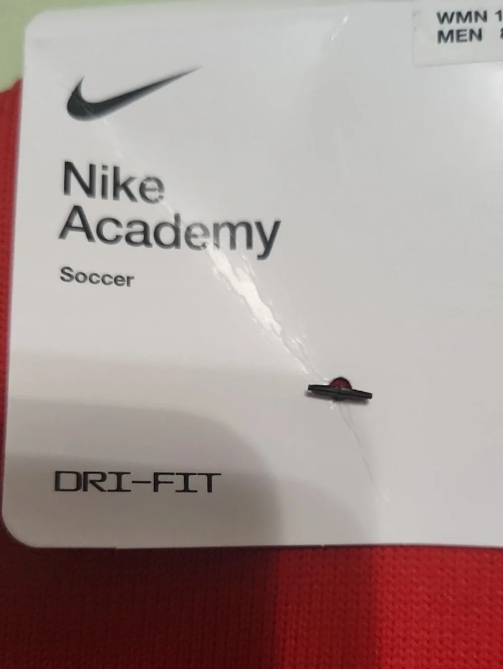 Nike Academy Red Athletic Crew Socks with White Swoosh Men 8-12 / Women 10-13